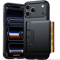 Funda Protectora para Teléfono 2 en 1 con Ranura para Tarjetas, Deslizable, de TPU, Protección Completa a Prueba de Golpes para iPhone 18 17 Air 16 15 Plus Pro Max