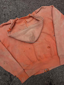 Hoodie Manufacturer Designer Custom High Quality Cotton French Terry Vintage Distressed Hoodies Acid Wash Zipper Hoodies for Men - Product Image 3