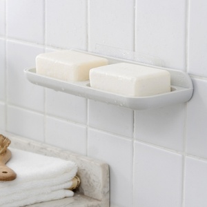 Estante Multifuncional de Doble Rejilla sin Perforaciones para Jabón y Toallas de Barra Individual para Baño - Product Image 4