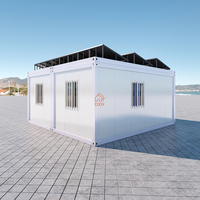 Maison conteneur démontable, pièce unique, maison habitable, porte vitrée mobile, 20 pieds, 40 pieds, maison préfabriquée personnalisée, mini-maison