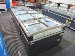 Vitrine d'îlot combinée pour supermarché, vitrine réfrigérée pour aliments frais et surgelés - Product Image 5