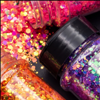 Paillettes holographiques en vrac, paillettes pour gobelets à effet globe de neige, formes mélangées pour la décoration de Noël