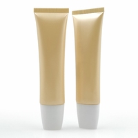 Tube en plastique PE plat et portable de 60 ml et 80 ml pour gloss à lèvres, crème pour les yeux, emballage cosmétique avec bouchon à vis, récipient vide, impression personnalisée