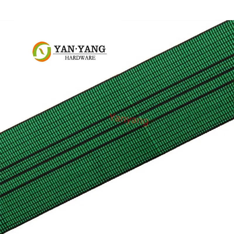 Yanyang Hardware Verkoop 50Mm Bank Rubber Riem Nylon Elastische Banden Tape Voor Bekleding Meubels