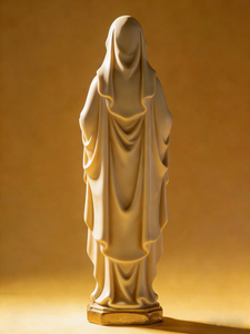 Estatua de la Virgen María Madre de Dios de 26 cm, Virgen María para Decoración del Hogar, Pintada a Mano, Santa María con Lirio, Material de Resina - Product Image 4