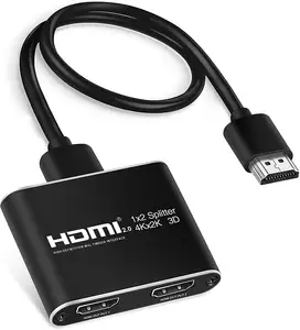 Xbox PS4 PS3 용 초박형 4K HDMI 분배기 2 포트 1 in 2 출력 3D 닌텐도 파이어 스틱 블루 레이 플레이어 HDTV 분배기 HDMI