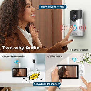 2-Wege-Audio 4MP Smart Video Türklingel bildschirm Anruf Solar batterie WiFi Human Detection CCTV-System Smart Screen Video - Product Image 6