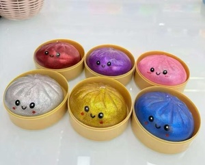 Glitter Dumpling Squishies Fidget Sensory Toy TPR Anti-Stress <b>Squeeze</b> <b>Ball</b> for 14 Years & up - Product Image 6