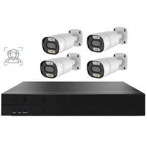 Detección facial inteligente de 5MP, reconocimiento facial, conteo de personas, detección de vehículos, cámara AI, 4CH NVR, sistema de cámara IP de seguridad PoE - Product Image 1