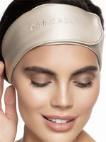 Bandeau réglable en satin de soie pour femmes, maquillage, bandeau velcro pour le lavage du visage, bain, logo brodé