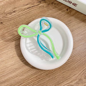 Jepit Rambut Plastik Berongga Bentuk Pita Kupu-kupu dengan Rumbai, Aksesoris Rambut Wanita Berwarna, 11cm, Laris Manis - Product Image 3