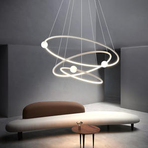 Nordic Hanging <b>Light</b> Living Room Modern Luxury LED Ring Ball Chandeliers Pendant <b>Lights</b> - Product Image 1