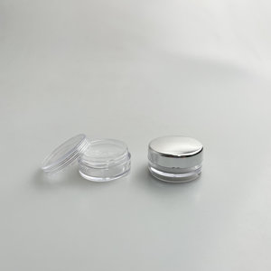 2025 nuevo listado 3G 5G 10g caja de polvo transparente Mini tarros de plástico redondos portátiles para cremas - Product Image 4