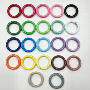 DWDP interno 22mm esterno 30mm(6.35g) colorato porta anelli O anello in metallo per portachiavi moschettone anello rotondo - Product Image 1