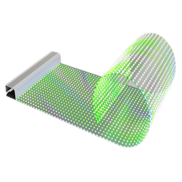 LED Display Adhesive Flexible Soft Pcb Board Glass Window Decorations Video Display Transparent Led Film Screen