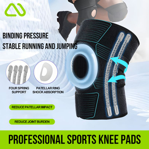 膝ブレース調節可能ヒンジ付き膝サポートプロフェッショナル高弾性圧縮ノンスリップ通気性サイドスタビライザー付き - Product Image 6