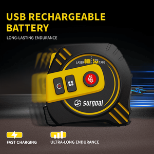 <span class=keywords><strong>Cinta</strong></span> Métrica Láser T2 con Precio Directo de Fábrica, Alcance de 80M, Hoja de Acero de 5M, Recargable Tipo-C - Product Image 3