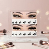 Extensions de cils en fibre synthétique faites à la main D Curl Faux cils style naturel 30D 40D 50D 60D 80D 100D Mix Full Strip pour bricolage