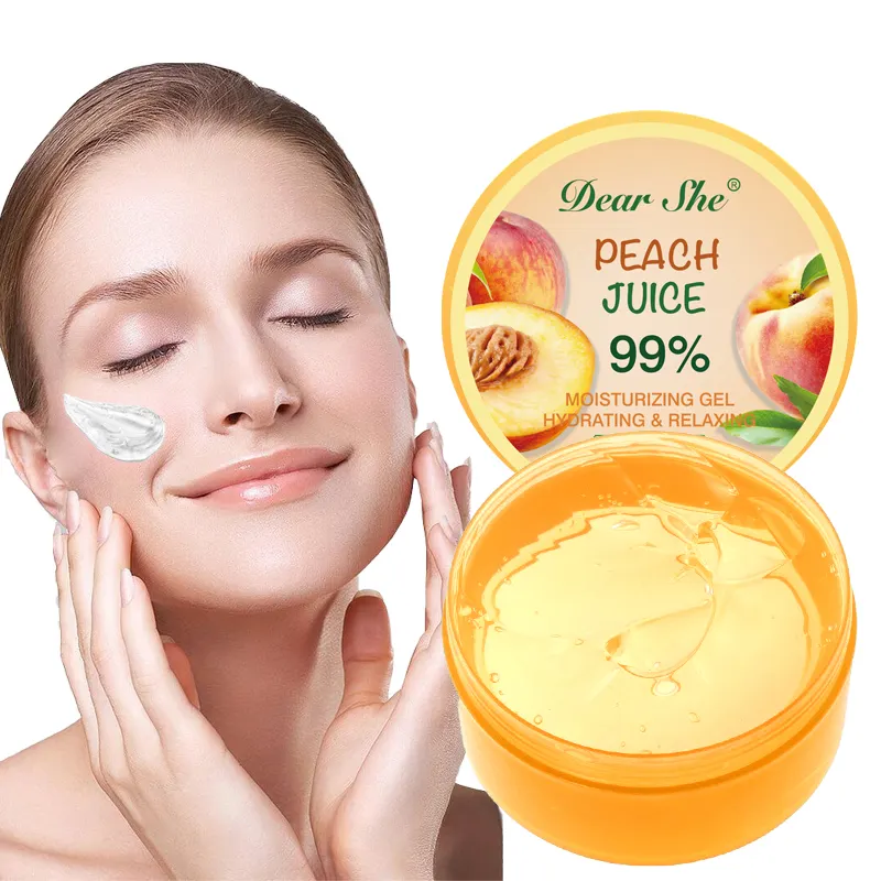 Factory New Product Dear She Peach Juice 99% Moisturizing Fruit Essence Facial Cream Gel Hydrating Relaxing Skin For Skin Care