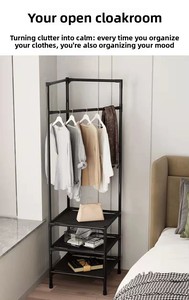 Appendiabiti ad Angolo da Terra Design Triangolare Arredamento Moderno Leggero Salvaspazio per Camera da Letto - Product Image 3