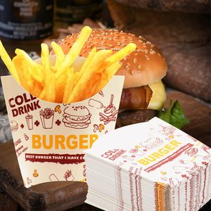 Emballage alimentaire personnalisé, boîte à hot-dogs jetable en papier kraft ciré, boîte à poulet, boîte à hamburger, boîte à emporter, boîte à frites - Product Image 1