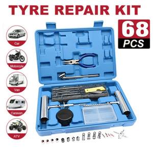 68 pièces kit de réparation de <span class=keywords><strong>pneu</strong></span> Tubeless robuste Kit de réparation de pneus Patch de crevaison outils de réparation de <span class=keywords><strong>pneu</strong></span> de voiture d'urgence - Product Image 2