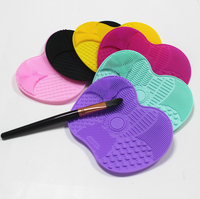 Tapis nettoyant pour pinceaux de maquillage en silicone, outil de nettoyage rapide pour pinceaux cosmétiques avec textures multi-tailles, durable et séchage rapide