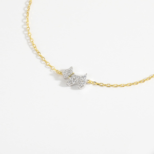 FUAMAY Set di Gioielli in Argento 925 Placcato Oro 18K, Bracciali, Orecchini e Collana con Ciondolo a Forma di Cane Anime per Ragazze - Product Image 5