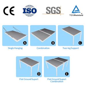 Pergolas de terrasse d'extérieur personnalisables Persienne électrique coupe-vent Gazebo d'extérieur en aluminium 3x3 3x4 <span class=keywords><strong>4x3</strong></span> 4x4 4x5 4x6 6x3 6x4 6x5m - Product Image 5