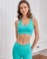 Ensemble de vêtements de sport sans couture OEM pour femmes, vêtements de fitness et de yoga, ensembles d'entraînement de couleur unie personnalisés, haut court à bretelles pour femmes