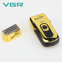 Machine à raser électrique professionnelle rechargeable Vgr V-332 Mini Metal Twin Blade pour hommes