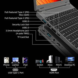Monitor Portátil OEM Personalizado de 14 Pulgadas, Estilo <span class=keywords><strong>Laptop</strong></span>, con Batería de 5000mAh, Teclado, Touchpad y Hub para Smartphone y PC - Product Image 3