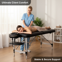 Table de massage pliante professionnelle en aluminium, large, pour spa et soins du visage