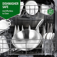 Batterie de cuisine professionnelle en acier inoxydable pour la cuisson en verre sans PFAS
