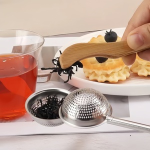 Infuseur à thé réutilisable en acier inoxydable à long manche, filtre à mailles fines pour tasse et théière - Product Image 6