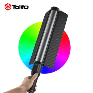 Tolifo Bâton lumineux LED RGB portable ST-60RGB ST-30RGB 30W 60W LED Studio de photographie Lumière vidéo Type-C Charge avec batterie