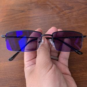 Lunettes Photochromiques Homme Monture Métallique Demi-Cerclée Anti-Reflet Lumière Bleue Verifiées - Product Image 1