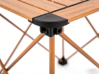Table de pique-nique pliante en métal imitation bois pour l'extérieur, légère, pliable, empilable, avec coussin imperméable