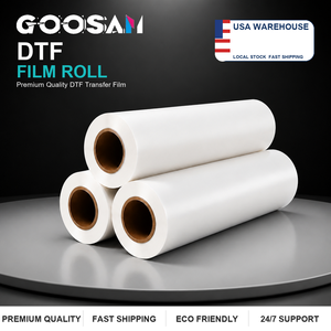 ฟิล์ม DTF แบบม้วน ขนาด 60 ซม. 600 มม. ยี่ห้อ Goosam USA Warehouse ฟิล์ม PET สำหรับงานทรานเฟอร์ แบบสองด้าน ผิวด้าน จัดส่งรวดเร็ว สำหรับงานพิมพ์เสื้อยืด - Product Image 1
