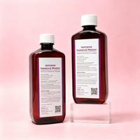 Bouteilles en plastique arquées Cosette Hi-Tech de 473 ml (16 oz) vides pour sirop contre la toux, avec bouchons CRC et logo personnalisé
