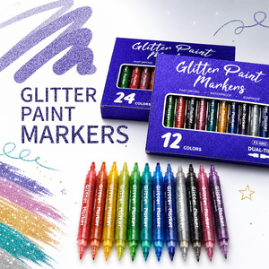 Marcadores de Doble Punta con Purpurina Brillante, Rotuladores Resaltadores para Tarjetas de Felicitación, <span class=keywords><strong>Dibujo</strong></span> y Manualidades para Estudiantes - Product Image 4
