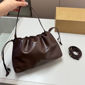 Drawstring Cloud Bag Horizontal <b>Square</b> <b>Adjustable</b> Strap Brown Women's Shoulder Bag Leisure Travel Spring 2026 - Product Image 1