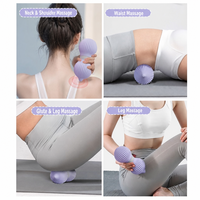 Balle de massage en silicone directement de l'usine, forme cacahuète, pour relaxation des tissus profonds, points de pression, dos, nuque, épaules, OEM ODM