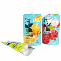Emballage liquide en plastique Doypack 250Ml Litchi Mangue Orange Squeeze Bag Jus Gelée Aluminium Stand up Spout Pouch pour boisson