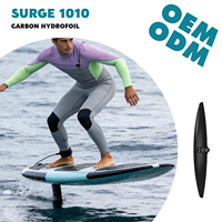 Ala delantera de hidroala de carbono SURGE 1010: Elevación de gama baja, bombeo eficiente, enlace de ondas, deslizamiento y rendimiento para surf foil.