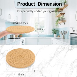 Posavasos Absorbente de Madera para Bebidas, Decoración para Mesa de Café, Decoración para Fiestas y Hogar, No Tóxico, Regalo de Inauguración de Casa - Product Image 6