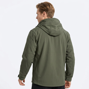 Veste d'hiver imperméable et respirante à capuche pour homme, en toile softshell fine, design personnalisé, pour la randonnée, coupe-vent, résistante à la pluie - Product Image 2