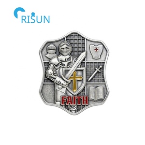 Moneda Conmemorativa de Paladín Caballero Templario: Cristo Defiende la Fe, Pon la Armadura Completa de Dios, Moneda de Desafío de Fe Personalizada - Product Image 6