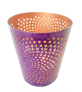 Luz de té de hierro indio púrpura votiva para ocasiones tarros de velas atractivos nuevos diseños de pilares votivos decoración de boda - Product Image 2