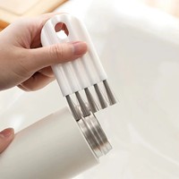 Mini brosse de nettoyage de crevasse petit clavier d'ordinateur incurvé brosse de nettoyage fenêtre Flexible bouteille d'eau tasse Gap brosse